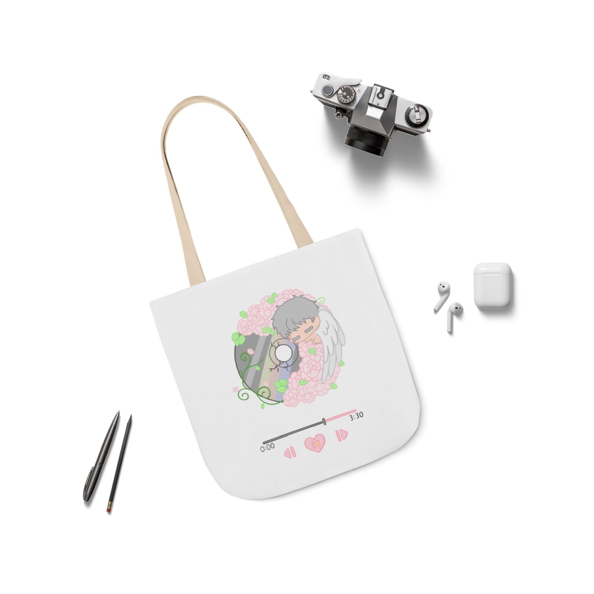 Canvas Tote Bag - Baby Angel Garden