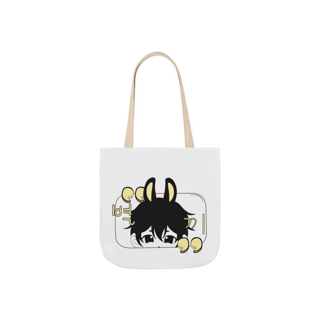 Canvas Tote Bag - chibi Byulki the Star Bunny Design