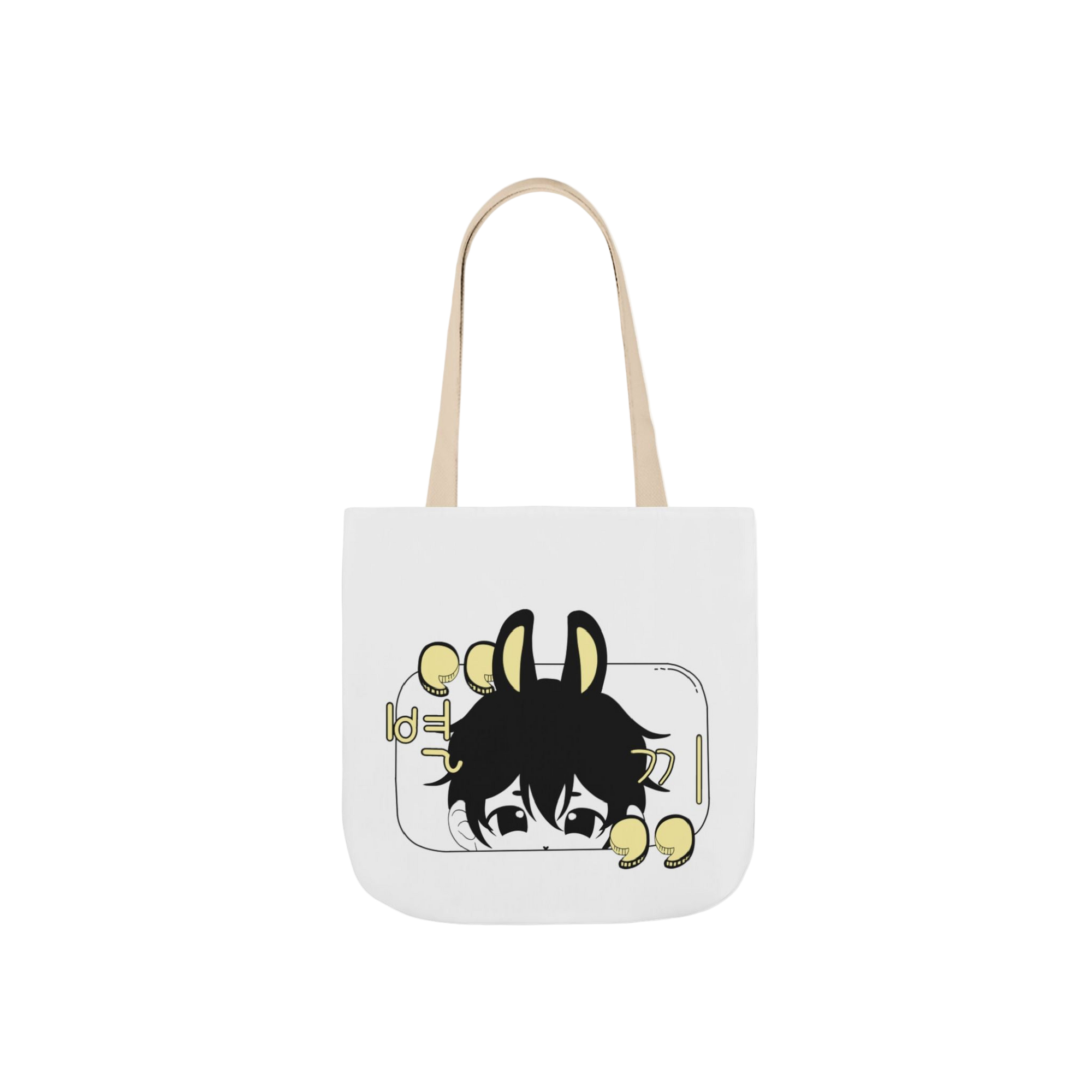 Canvas Tote Bag - chibi Byulki the Star Bunny Design