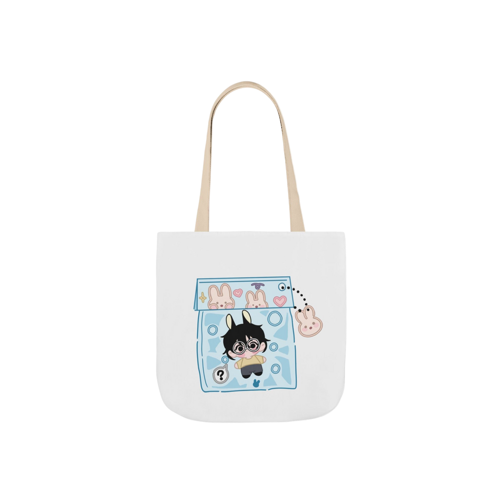 Canvas Tote Bag, Byulkki Star Bunny Candy Drawing Design