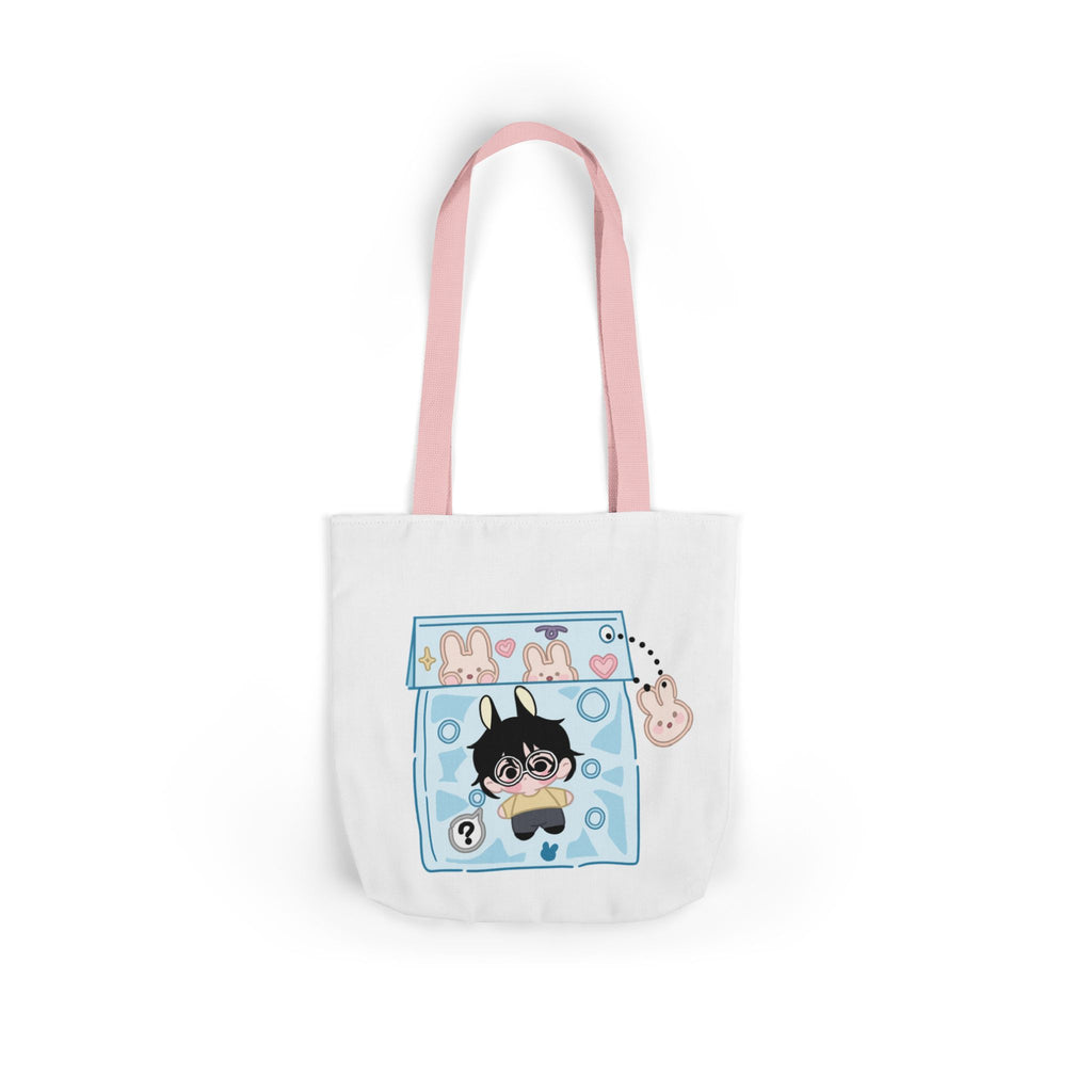 Canvas Tote Bag, Byulkki Star Bunny Candy Drawing Design