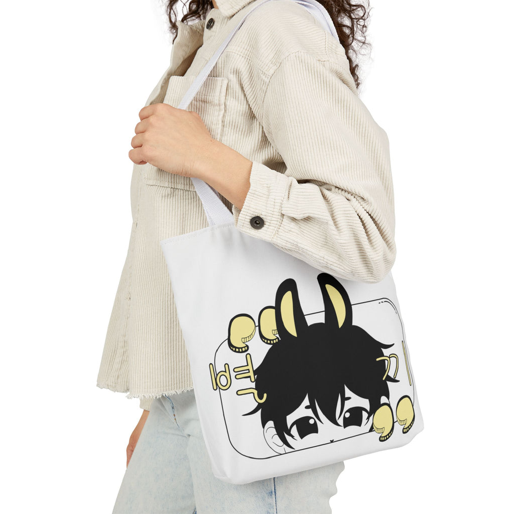Canvas Tote Bag - chibi Byulki the Star Bunny Design