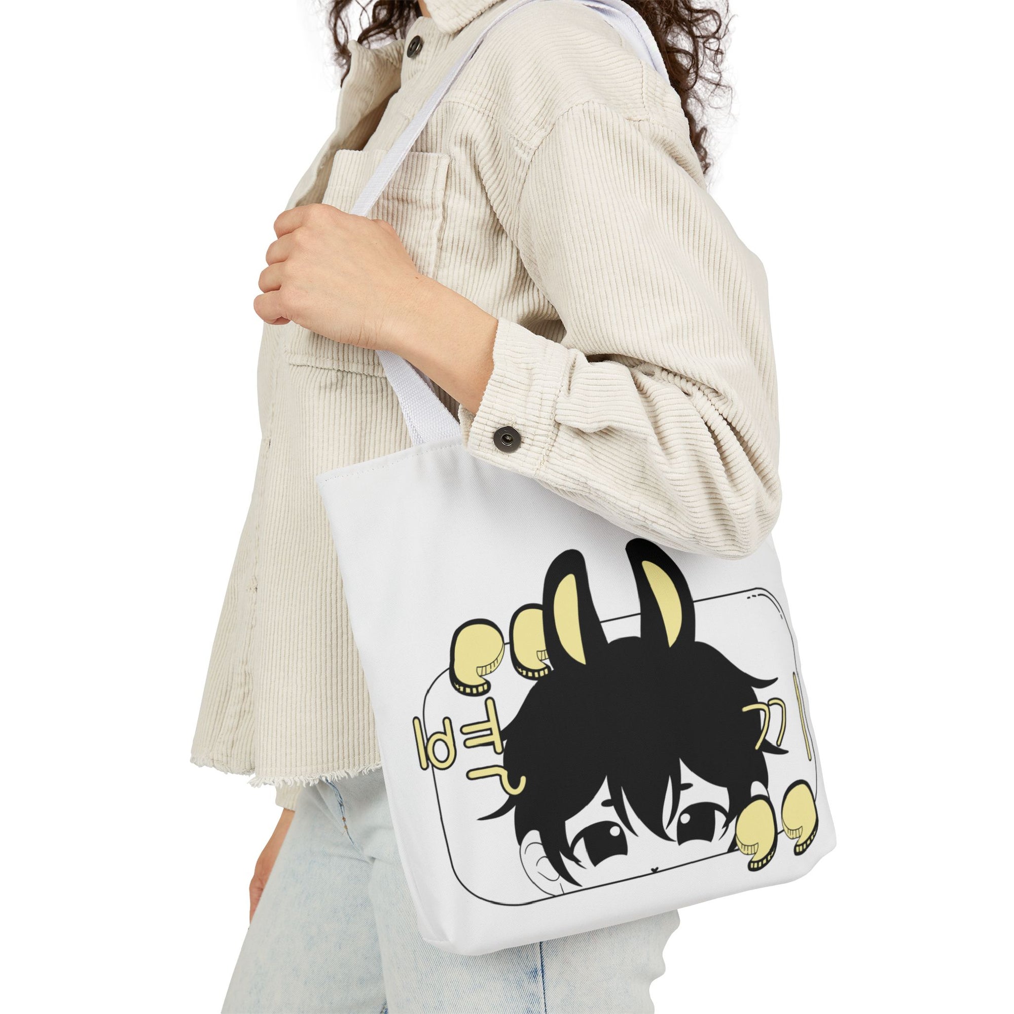 Canvas Tote Bag - chibi Byulki the Star Bunny Design