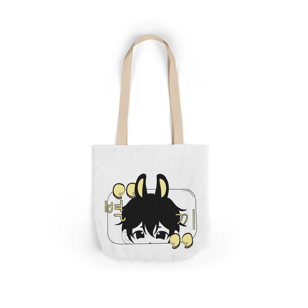 Canvas Tote Bag - chibi Byulki the Star Bunny Design
