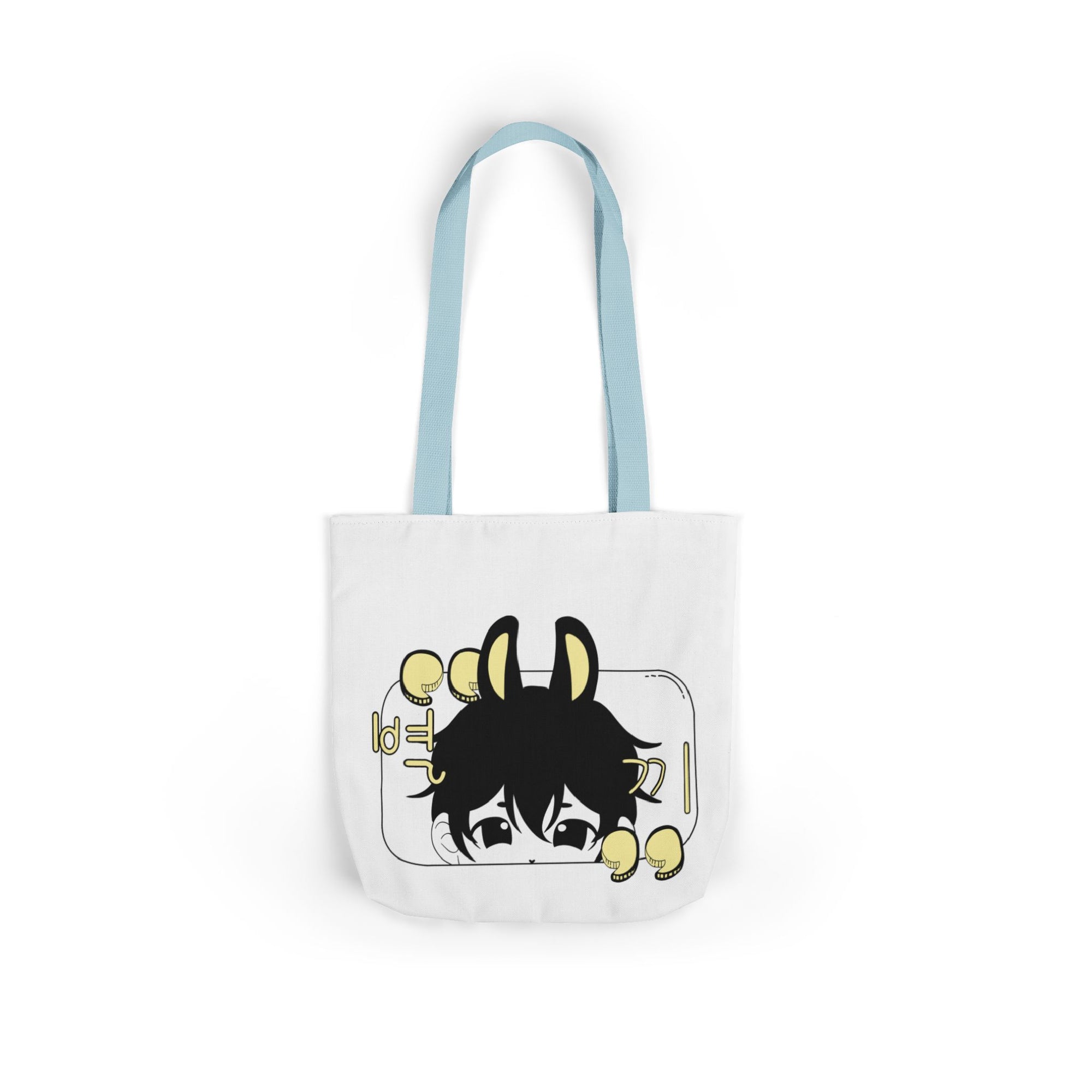 Canvas Tote Bag - chibi Byulki the Star Bunny Design