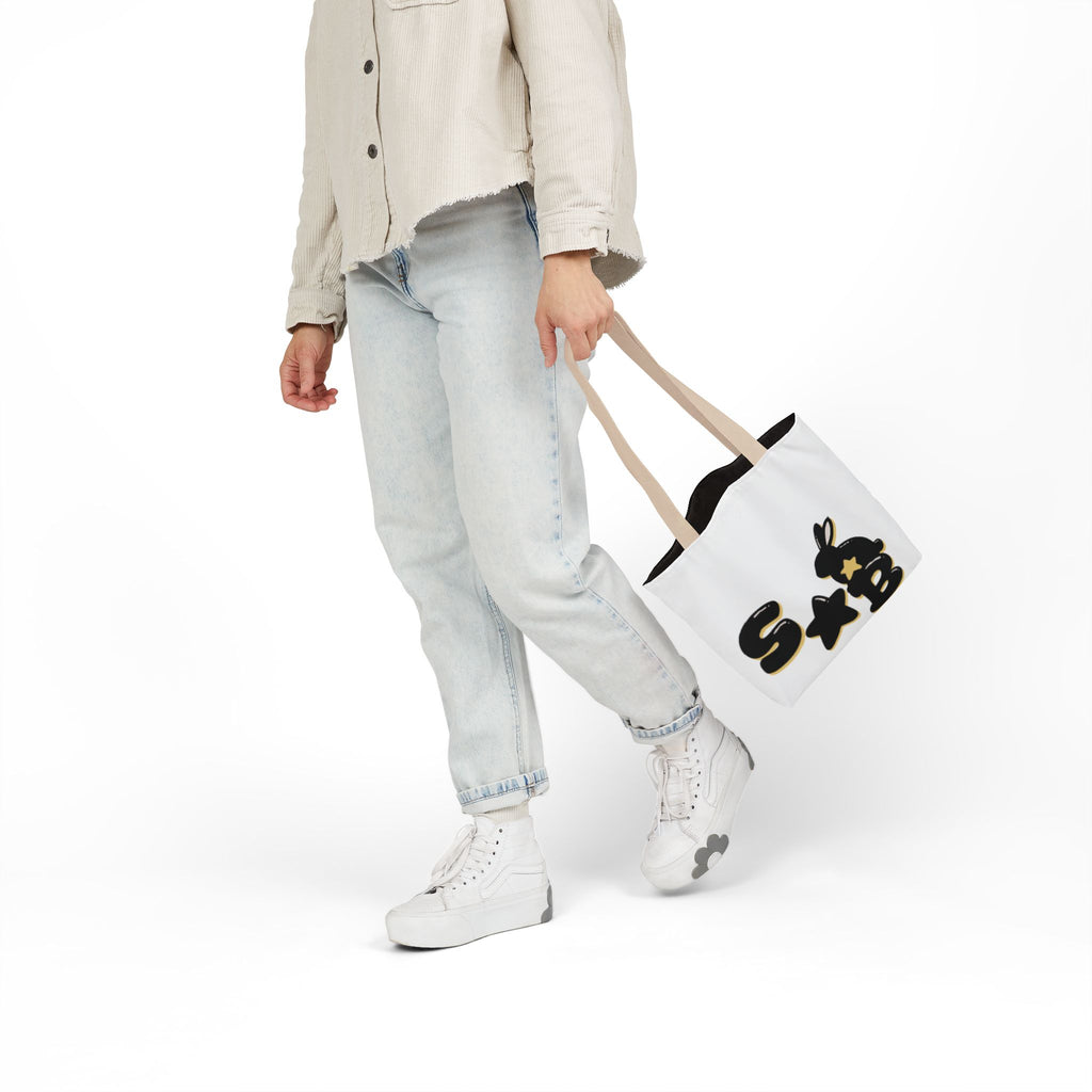 Canvas Tote Bag - chibi Byulki the Star Bunny Design