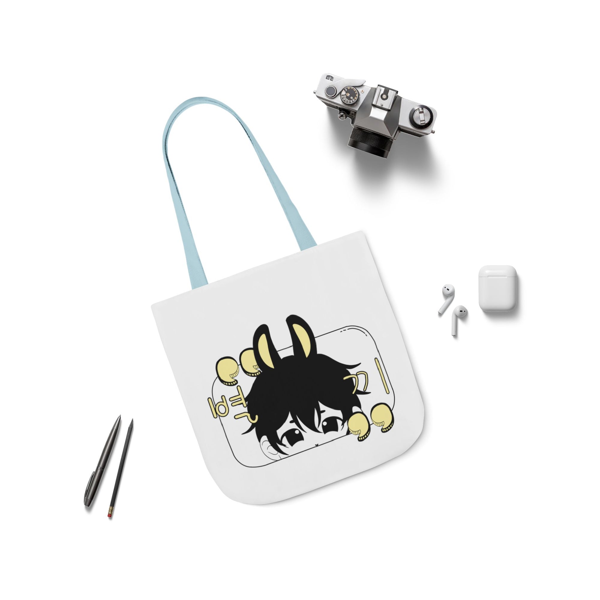 Canvas Tote Bag - chibi Byulki the Star Bunny Design