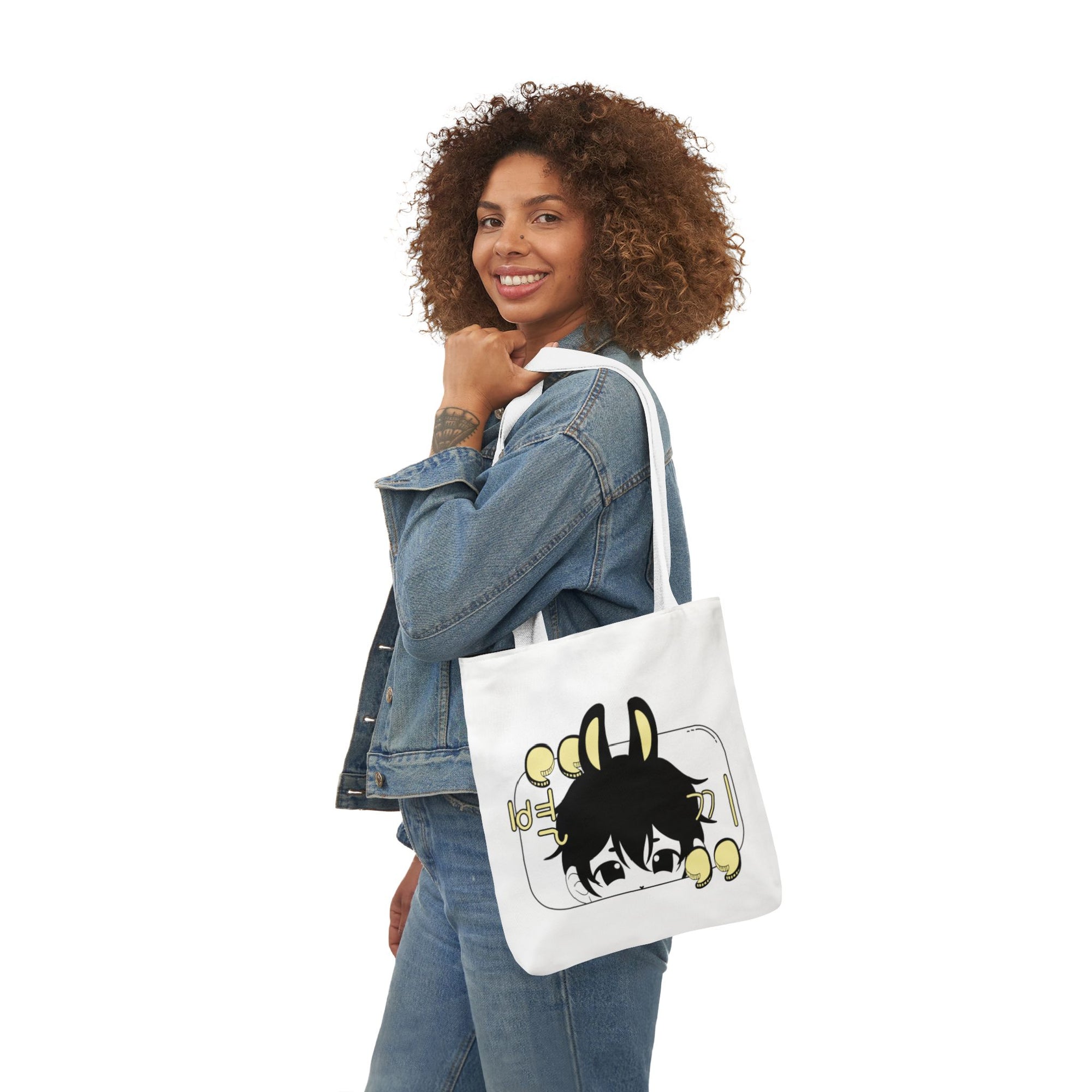 Canvas Tote Bag - chibi Byulki the Star Bunny Design