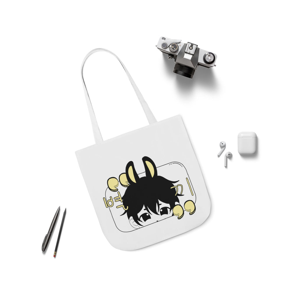 Canvas Tote Bag - chibi Byulki the Star Bunny Design