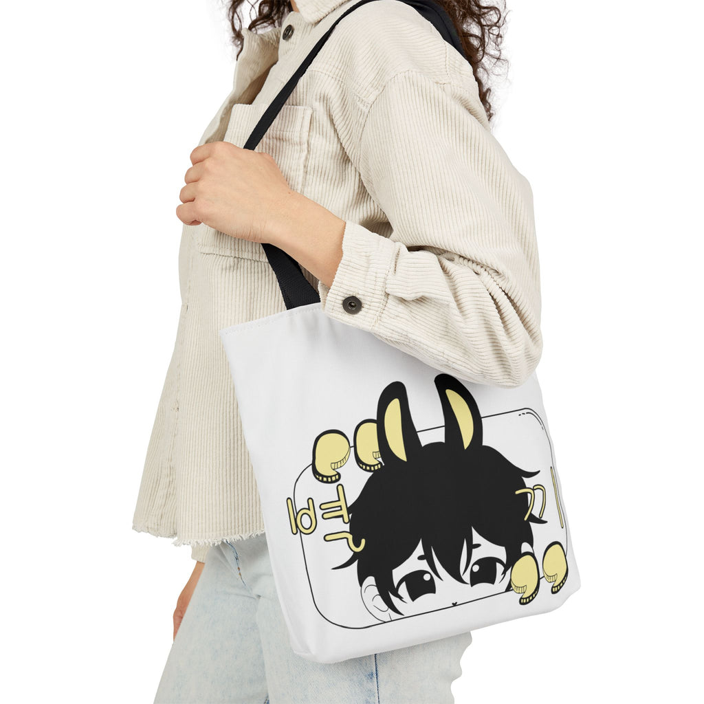 Canvas Tote Bag - chibi Byulki the Star Bunny Design