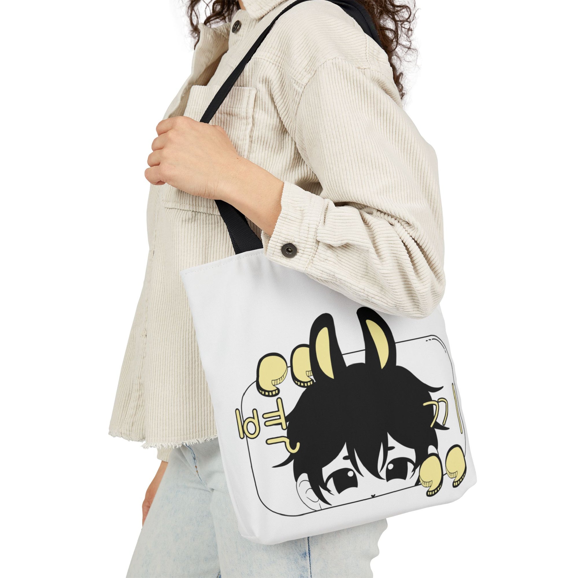 Canvas Tote Bag - chibi Byulki the Star Bunny Design
