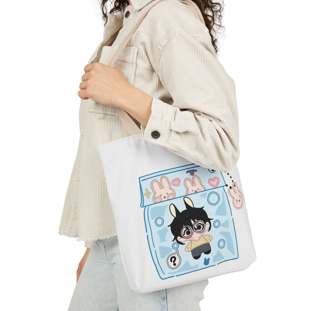 Canvas Tote Bag, Byulkki Star Bunny Candy Drawing Design