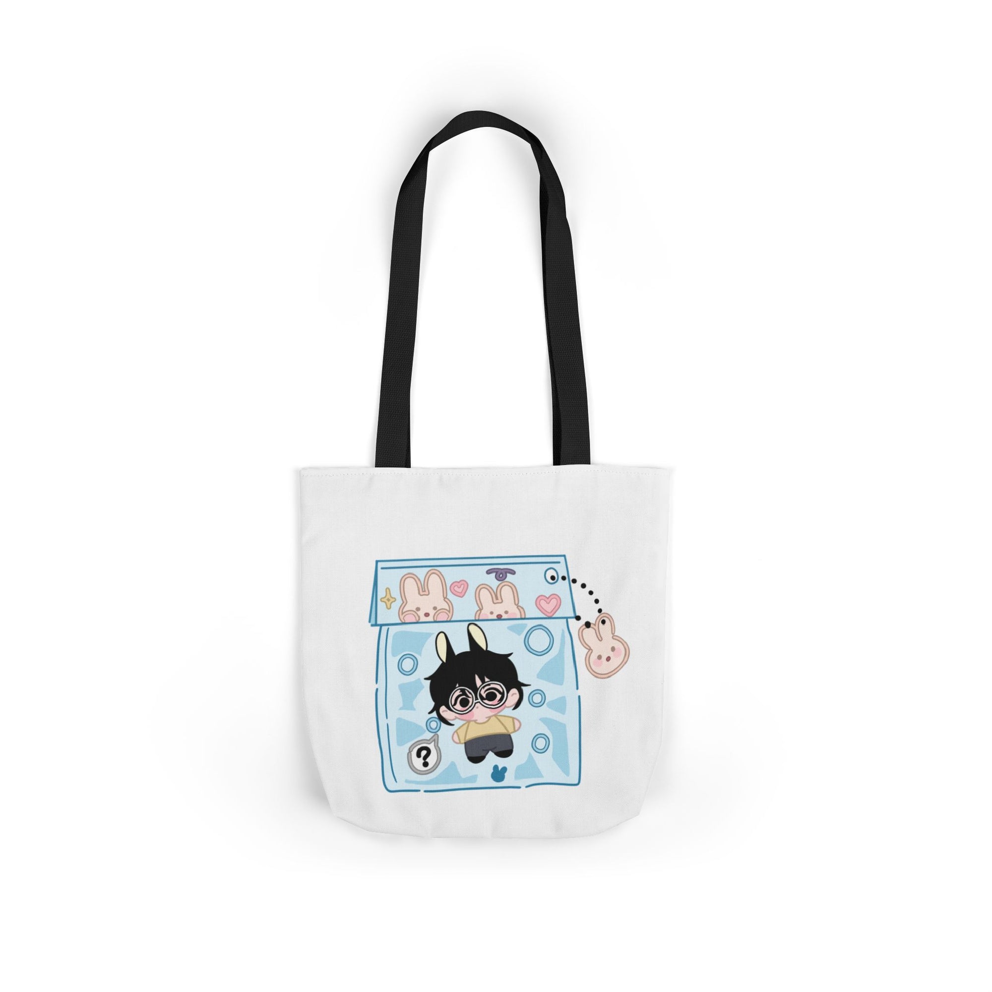 Canvas Tote Bag, Byulkki Star Bunny Candy Drawing Design