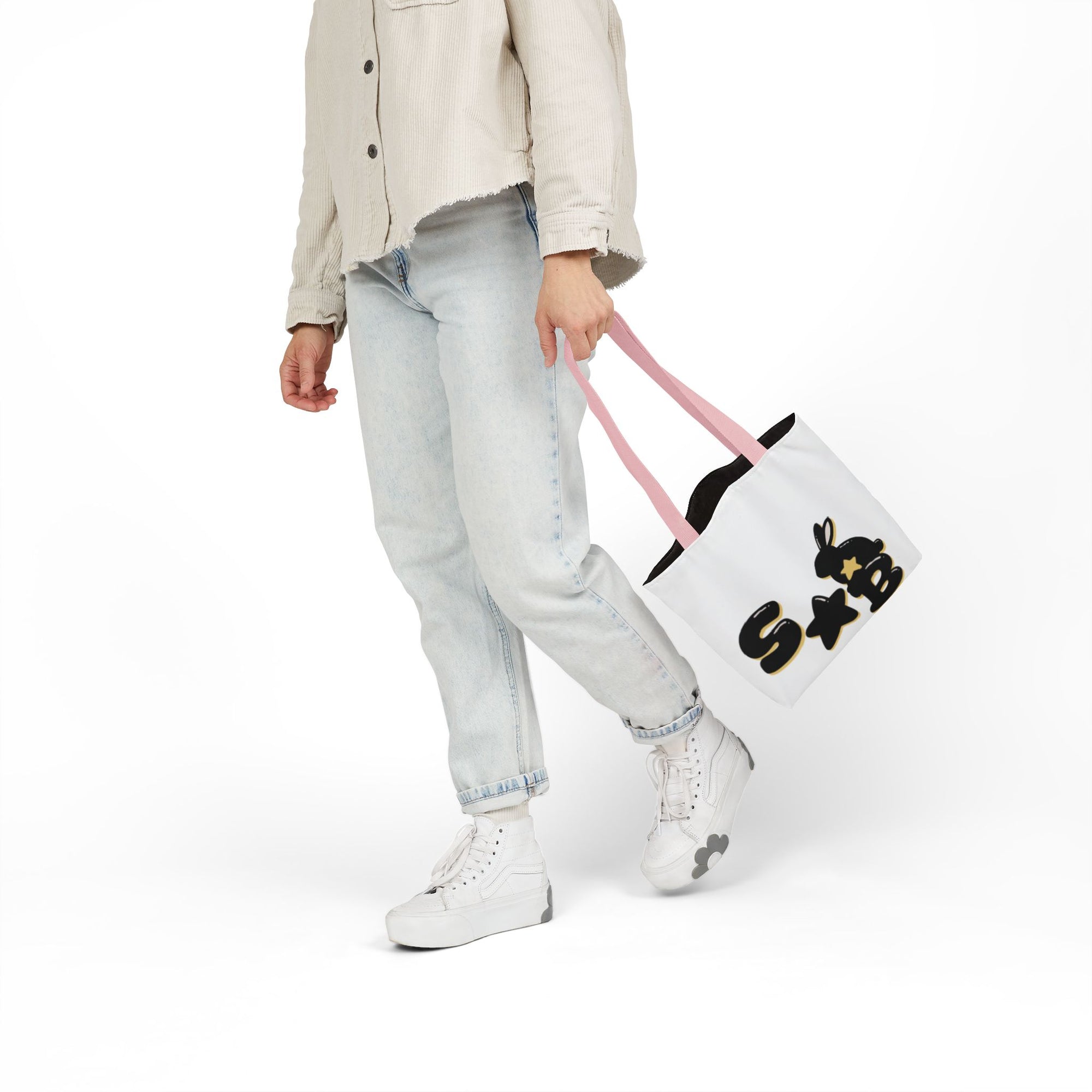 Canvas Tote Bag - chibi Byulki the Star Bunny Design