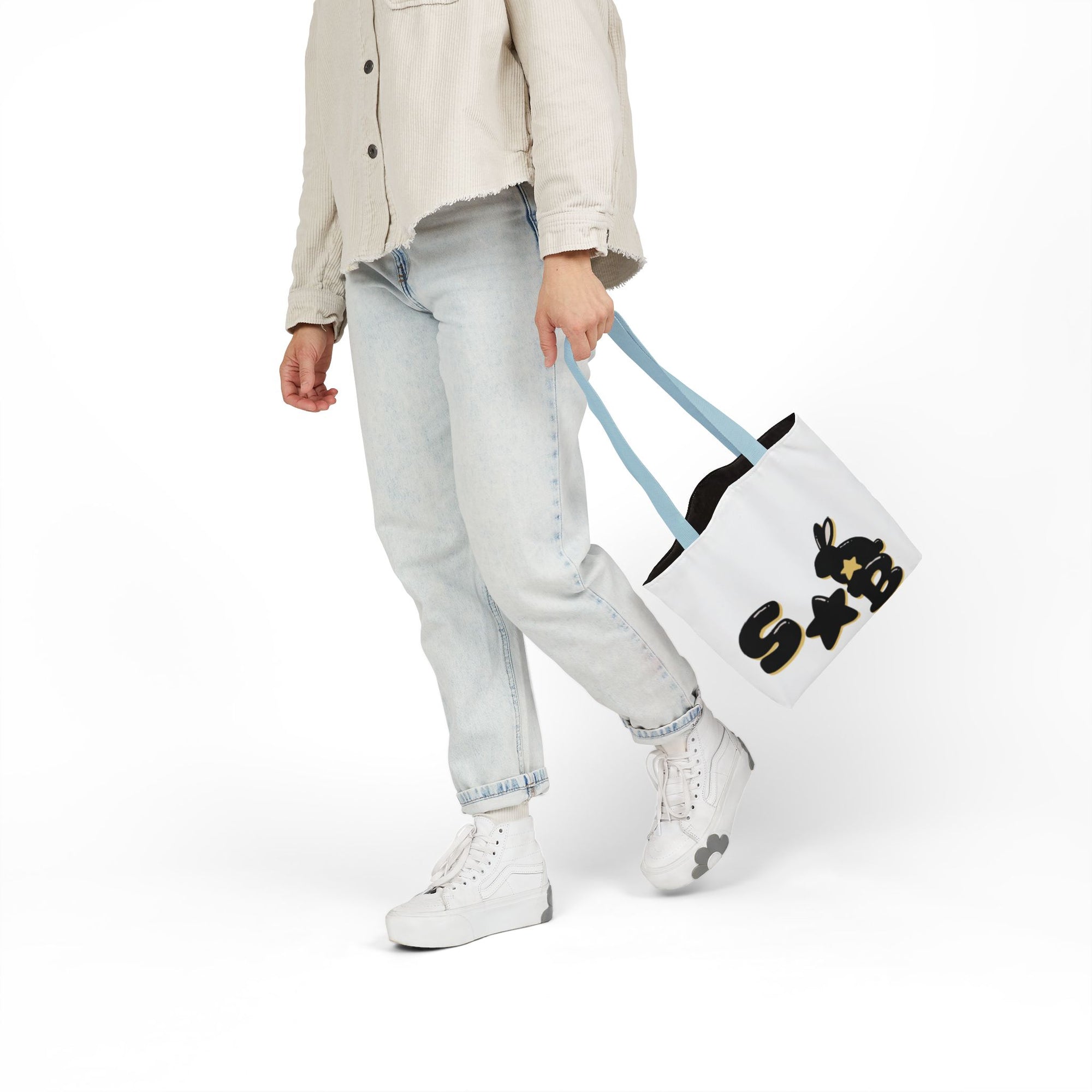 Canvas Tote Bag - chibi Byulki the Star Bunny Design