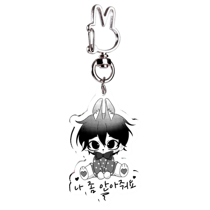 Bunny boy acrylic keychain