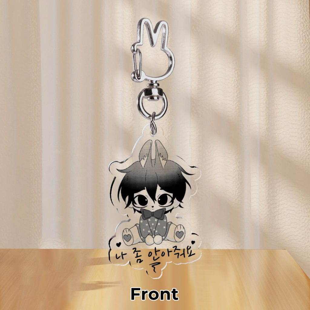 Bunny boy acrylic keychain