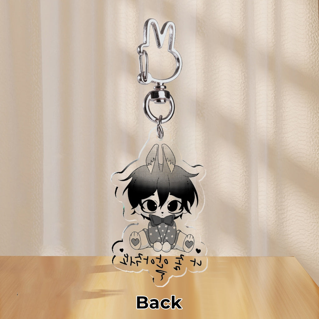 Bunny boy acrylic keychain