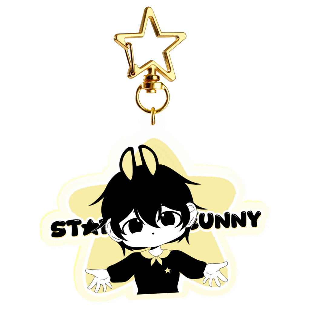 chibi Byulki the bunny star- keychain LIMITED EDITION!!!