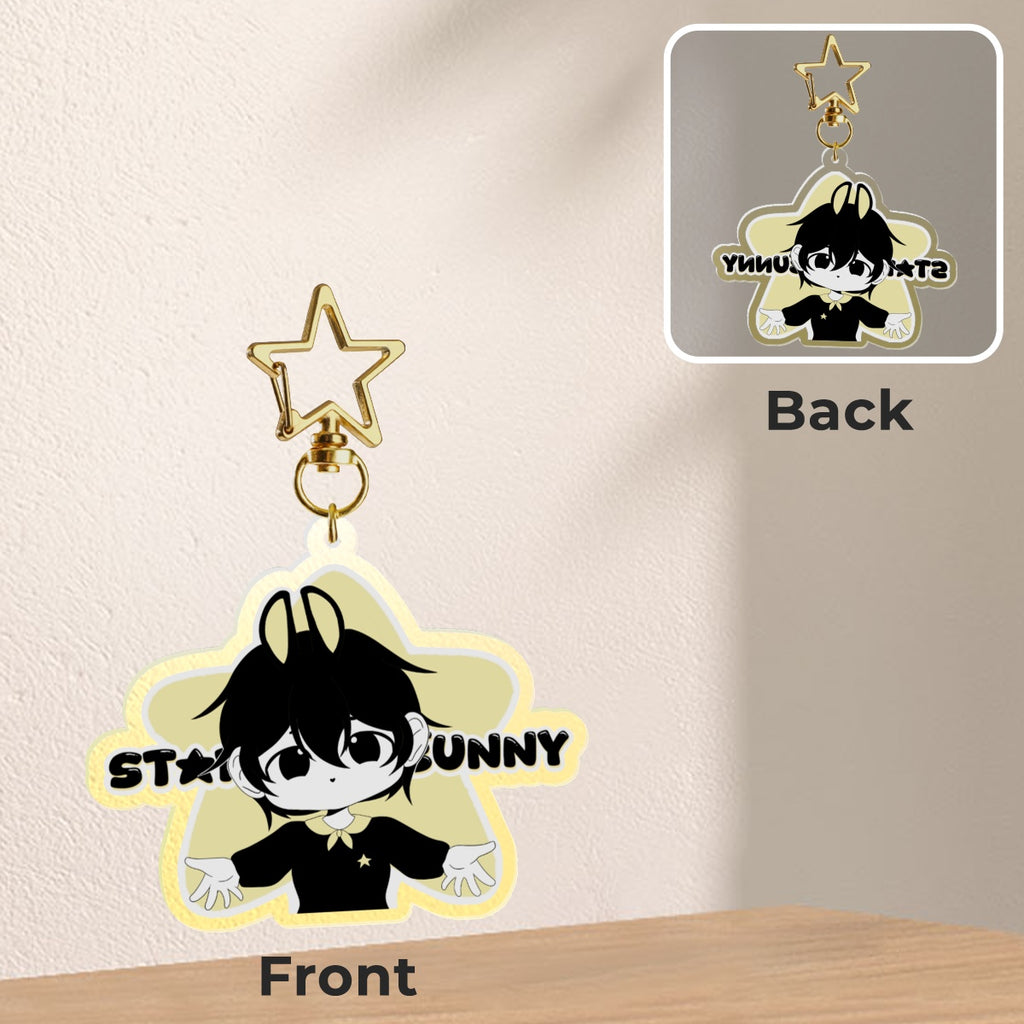 chibi Byulki the bunny star- keychain LIMITED EDITION!!!